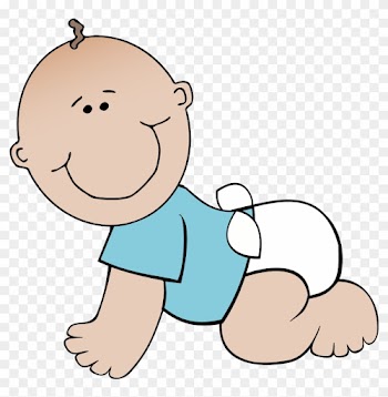 Baby Boy Crawling - Crawling Baby Clipart