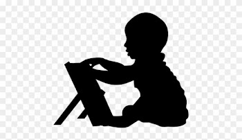 Baby Boy Playing Silhouette Transparent Png - Baby Playing Silluet