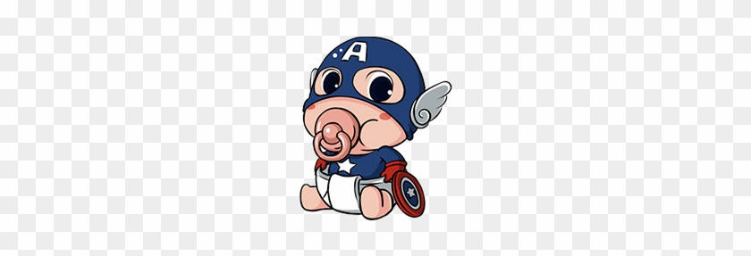การ์ตูน Baby Captain America - Capitan America Bebe Png