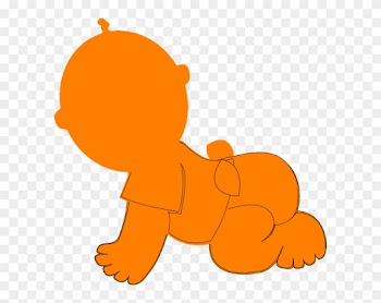 Baby Clip Art - Orange Baby Clipart