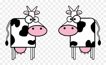 Baby Cow Clipart - Big-eyed Cartoon Cow Shower Curtain