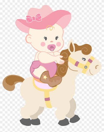 Baby Cowgirl Clipart - Baby Cowboy Clipart