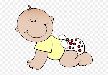 Baby Crawling Clipart - 1/4 Sheet - Baby - Edible Icing