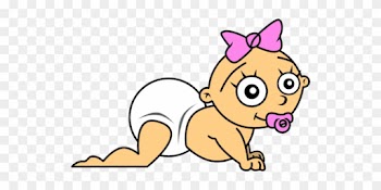 Baby Crawling Clipart Clipart Best - Cartoon Baby Girl