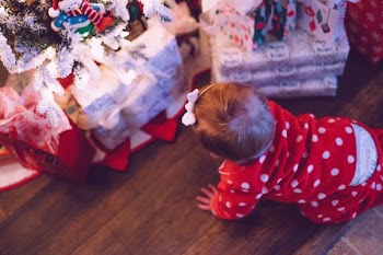 baby crawling on floor