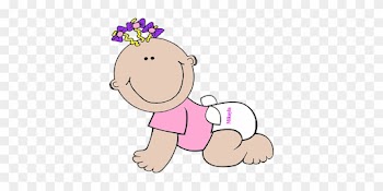 Baby, Crawling, Smiling, Child, Cute - Baby In Diaper Cartoon
