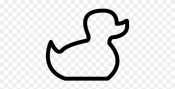 Baby Duck Toy Outline Vector - Baby Toy Outline