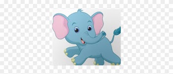 Baby Elephant Running Cartoon