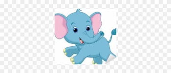 Baby Elephant Running Cartoon