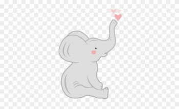 Baby Elephant Svg Scrapbook Cut - Baby Elephant Clipart Silhouette