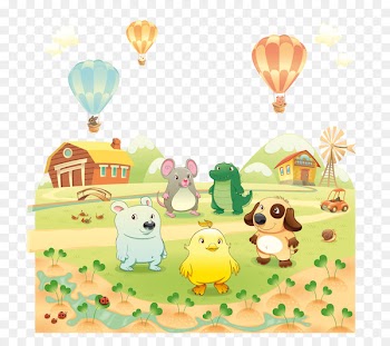 Baby Farm Animals Livestock Illustration - Vector Happy Farm 