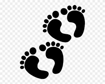 Baby Feet Black 75 Clip Art At Clker - Baby Shower Vectors Free Png