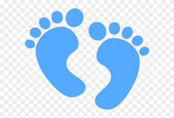 Baby Feet Blue Hi - Daddy To Be Baby Onesies