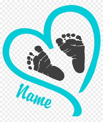 Baby Feet Clipart Line Cliparts And Others Art Inspiration - Heart With Baby Footprints