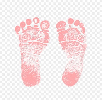 Baby Feet Clipart Png - Pink Baby Feet Print