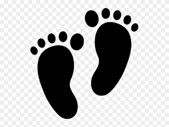 Baby Footprint Silhouette Clipart - Baby Feet Silhouette