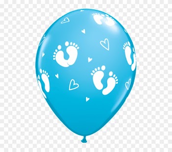 Baby Footprints Boy - Blue Baby Balloons