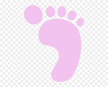 Baby Footprints Clip Art Oahxws Clipart - Pink Baby Footprints Black Background