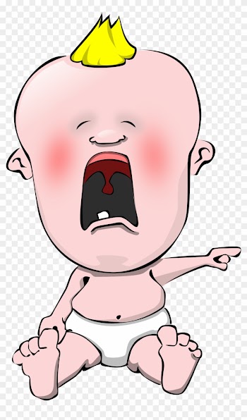 Baby Garland Clipart, Vector Clip Art Online, Royalty - Cartoon Baby Crying Png