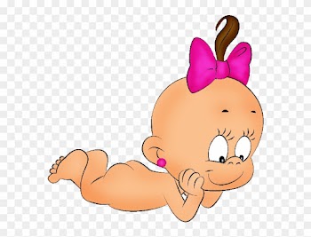 Baby Girl Clipart - Funny Baby Girl Cartoon