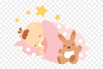 Baby Girl Clipart Sleeping - Baby Girl Sleeping Clip Art