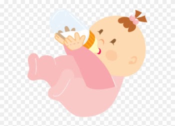 Baby Girl Drinking 256 Free Images At Clker Com Vector - Baby Drinking Bottle Clipart