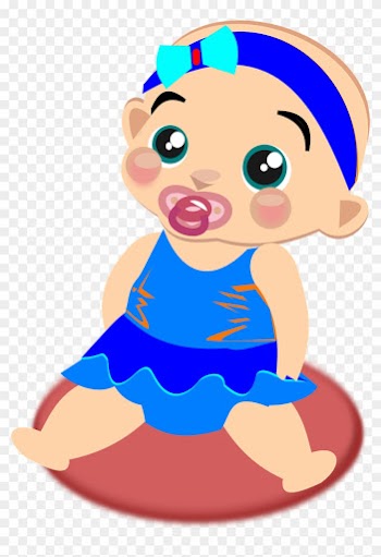 Baby Girl Infant Cute Pacifier Png Image - Baby Girl Clip Art