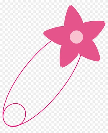 Baby Girl Safety Pin Clip Art - Pink Baby Safety Pin