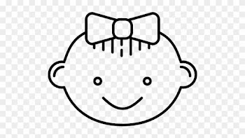 Baby Girl With Ribbon Free Icon - Logo Baby Girl