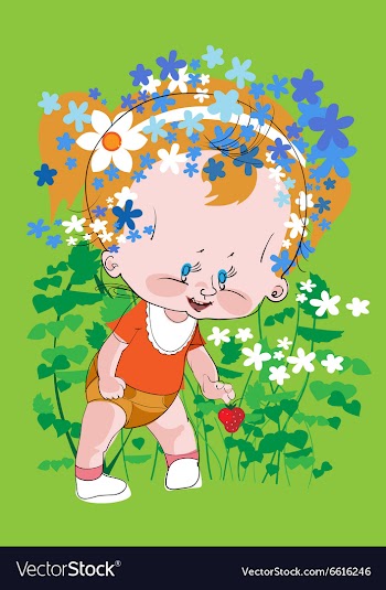 Baby grass vector image