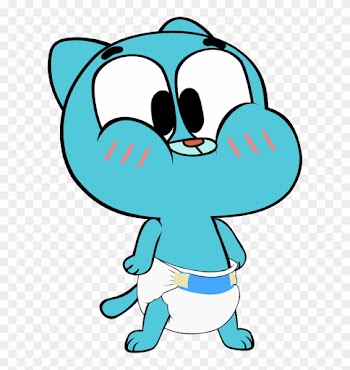 Baby Gumball With Anime Blush Things By Megarainbowdash2000 - Amazing World Of Gumball Baby
