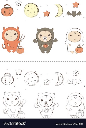  					Baby halloween vector&nbsp;image														