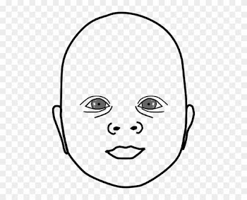 Baby Head Clip Art - Baby Head Outline