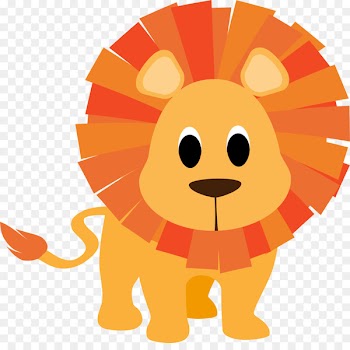Baby Jungle Animals Giraffe Cartoon Drawing Clip art - Yellow lion 