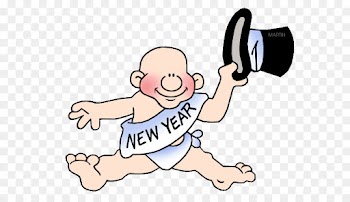 Baby New Year, New Year, New Years Eve, Cartoon, Thumb PNG