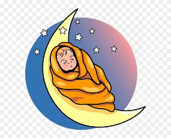 Baby On The Moon Cartoon Clip Art Images - Baby Sleeping On Moon Clip Art