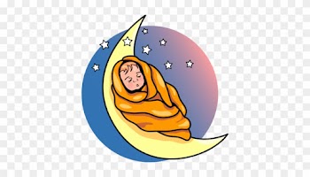 Baby On The Moon Clip Art - Baby Sleeping On Moon Clip Art