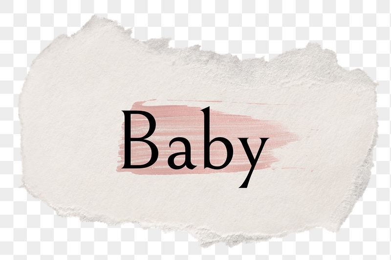 Baby png ripped paper word | Free PNG - rawpixel