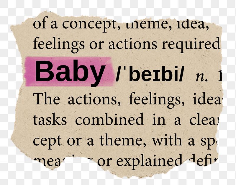 Baby png word sticker, torn | Free PNG - rawpixel