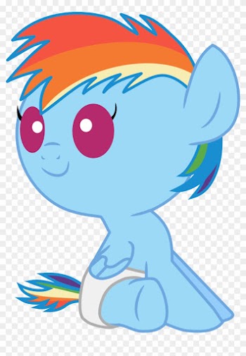 Baby Rainbow Dash Sitting By Mighty355 Baby Rainbow - Mlp Baby Rainbow Dash