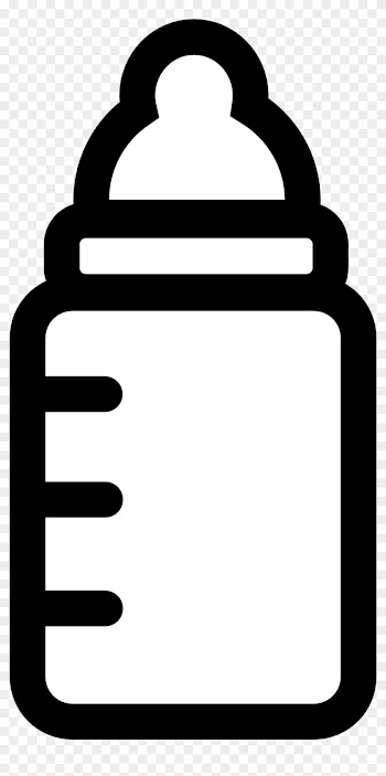 Baby Rattle Baby Bottle Clipart Black And White Free - Draw A Baby Bottle