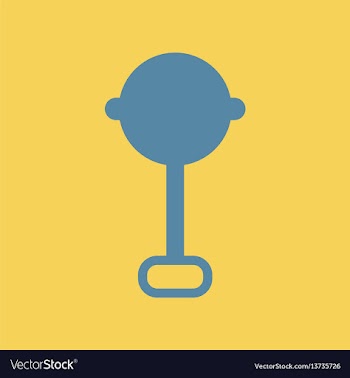 Baby rattle vector image