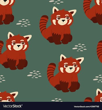 baby red panda pattern