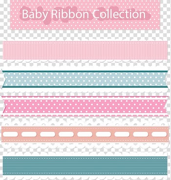 Baby ribbon collection, Paper Ribbon Pink Lace, Pink lace border transparent background PNG clipart