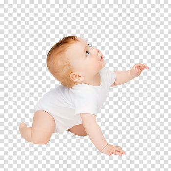 Baby's white short-sleeved onesie, Infant Child Crawling, cute ...
