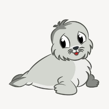 Baby seal collage element, animal | Free PSD - rawpixel