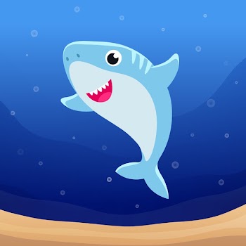Baby shark illustration concept Free Vector