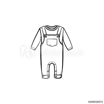 Baby shirt and pants hand drawn outline doodle icon