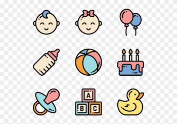 Baby Shower - Baby Icons Png