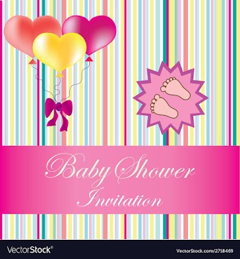 Baby shower card vector image